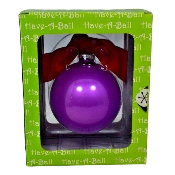 Have a Ball Purple Religious Buttony Cross Holiday Christmas Tree Ornament - Picture 2 of 6